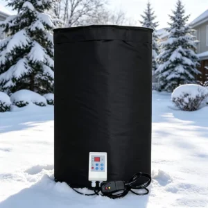 Industrial Black 55 Gallon Drum Heater Corded 120V 1500W Portable Waterproof Oxford Fabric Radiant Heating Element Outdoor Use