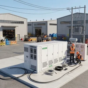 Industrial Commercial Energy Storage Container with Liquid Cooling High Voltage Battery Storage System for Grid Services