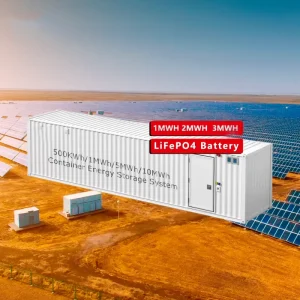 Industrial Container on Grid LiFePO4 Energy Storage 500kWh 1MW 2MW High Voltage Solar System Liquid Cooling CAN Communication