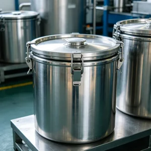 Industrial Stainless Steel Lithium Salt Tank with Clamp Lid