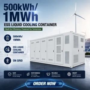 Industrial and Commercial Container 500kWh 1MWh on Grid ESS Liquid Cooling Container Energy Storage System