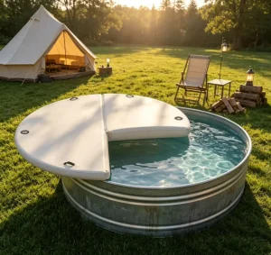 Inflatable Stock Tank Cover for Backyard Garden Water Tub for Household Pool Users