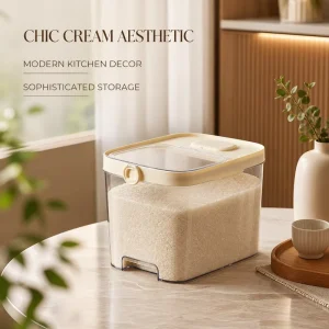 Ingredient-safe Enlarged Rice Storage Box Food-Grade Plastic Sealed Container for Household Pantry Use