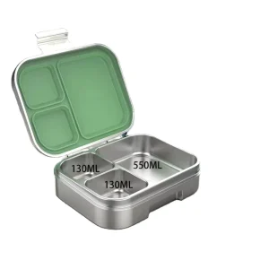 Insulated Thermal Bento Box Lunch Set for Kids Heatable Stainless Steel and Plastic Food Container for School