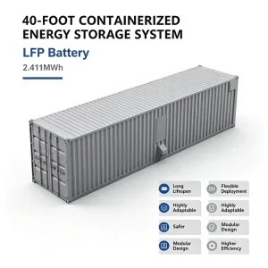 Integrated 40ft 2.411MWh LFP Battery Energy Storage Container for Industrial Peak Shaving