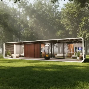 Integrated Cabin Office Pod Villa Prefab Tiny House Flat Pack Capsule Frame Modular Container House