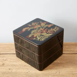 Japanese Style Plastic Bento Box Set Large Space Flower Design Printed Pattern Easy Carry for Adult Office Lunch
