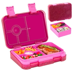 Kids Children School Lunch Box Optional 5 6 Compartment Food Containers Insulated Bento Lunch Box with Removable Tray