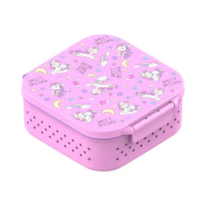 Kids DIY Bento Lunch Box 3 Compartments Portable Leakproof Microwave Safe Food Storage Container with Insulated Jar