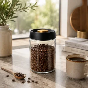 Kitchen Accessories Home Storage Jars High Borosilicate Glass Food Container With Plastic Lid