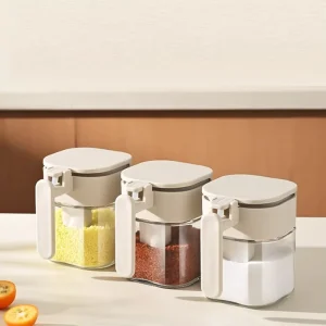 Kitchen Spice Jars Household Seasoning Bottles Airtight Moisture-proof Spice Storage Box Cumin Glass Condiment Container Modern