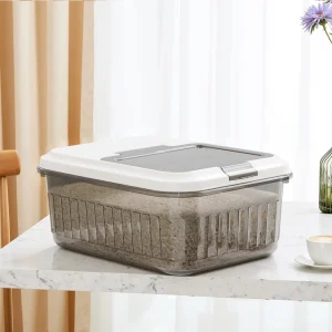 Kitchen Storage Containers Food Container Storage Box PP Flip Top Rice Bucket for Grains Home and Kitchen Storage Organizer Tool