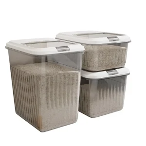 Kitchen Storage Containers PP Flip Top Rice Bucket Food Container Grains Preservation Dust Proof Moisture Proof Large Capacity