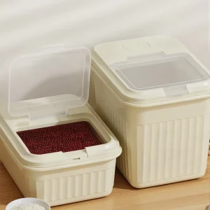 Kitchen Storage Containers PP Flip Top Rice Bucket Food Container and Storage Box for Grains Home and Kitchen Storage Organizer