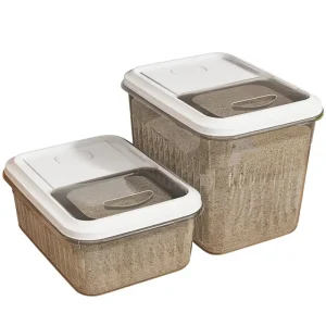 Kitchen Storage Containers Storage Boxes Bins PP Flip-Top Rice Dispenser Plastic Food Container for Kitchen Items and Grains
