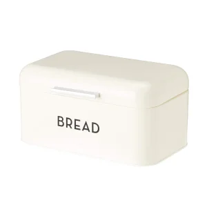 Kitchen White Big Bread Bin Metal Black Bread Box Container Farmhouse Food Bread Storage Canister