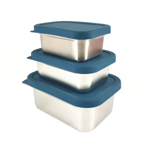 Korean Food Lunch Container Box Bento Boxes Adults Microwave Safe Stainless Steel Lunch Box for Kids With Silicone Lid
