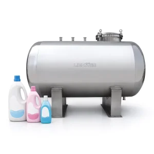 LIENM Horizontal SUS304 Stainless Steel Perfume Liquid Washing Storage Transport Equipment Fragrance Holding Tank