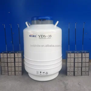Laboratory YDS 35 125 Large Neck Liquid Nitrogen Storage tank Canisters for Stem Cell Cryotubes Cryopreservation