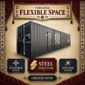 Large 40FT 12m Flexible Space Container Building Prefabricated Steel Expandable Tiny House