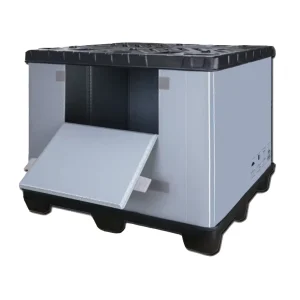 Large Bulk Foldable Plastic Pallet Container Storage Box Single Faced PP Pallet Rack 4 Way Entry Type