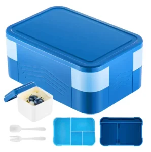 Large Capacity BPA Free Bento Lunch Box Microwave Safe Leak Proof Double Layer Food Container Custom Logo