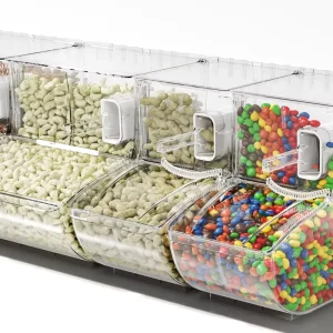 Large Capacity Bulk Snack Container Food Storage Bin Sweet Food Box Candy Bin Dispenser