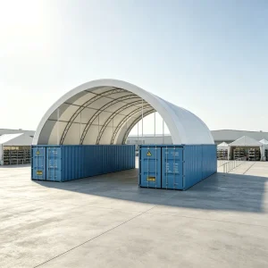 Large Capacity Container Warehouse Tent Reinforced Steel Frame Storage Shelter