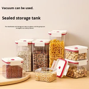 Large Capacity Transparent Plastic Airtight Camping Food Storage Containers with Foldable Lids