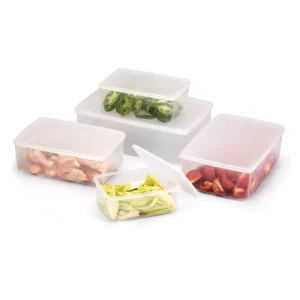 Large Rectangular Polypropylene PP Kitchen Food Container Set