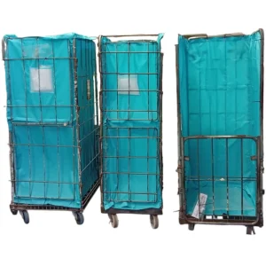 Large Storage Hospital Warehouse Laundry Industry Trolley Roll Cage Container Inner Outer Linen Bag Covers