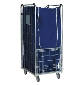 Large Storage Hospital Warehouse Laundry Industry Trolley Roll Cage Container Inner Outer Linen Bag Covers