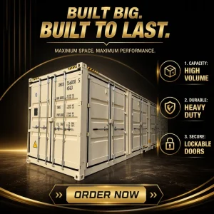 Large Volume Cargo Transport Box Durable Heavy Load Capacity Steel 40ft High Cube Side Open Shipping Container