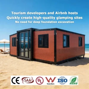 Laser Cut Precision 100% Rain Tested Expandable Container House with Baked Paint Frame for Coastal Chile Sea Salt Environment