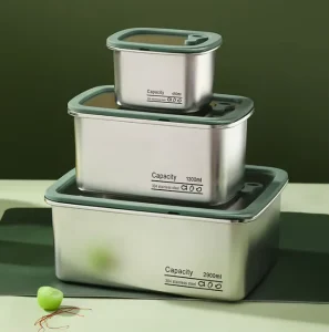 Leak Proof Stainless Steel Containers with Lids Reusable Meal Prep Lunch Boxes for Snacks Fruits and On the Go Meals