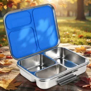 Leak proof Stainless Steel 304 Bento Lunch Box Portable Food Snack Container With Lid Snack Box