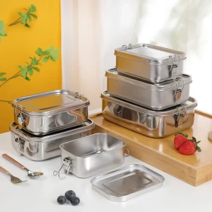 Leakproof Lock Clip Food Storage Container Stainless Steel 18 8 Tiffin Leakproof Lunch Box Stainless Steel Bento Box