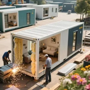 Leisure Homestay Room Waterproof Portable Mobile 20FT Full Furnished Prefab Modular Shipping Container House