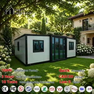 Light Steel Sandwich Panel 20Ft 40Ft Prefabricated Container Expandable House 1-4 Bedroom Garden Tiny Home Villa