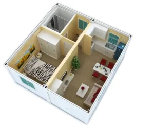 Lightweight Environmentally Friendly Prefab Container House Made From Sandwich Panel