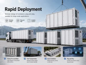 Liquid Cooled LiFePO4 Energy Storage Container up to 5.015MWh Solar Power Industrial Commercial ESS Design for Data Center