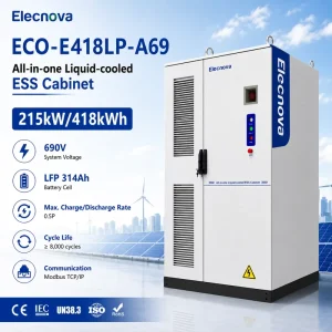 Liquid Cooling Industrial Energy Storage Container 418kWh 690V High Voltage Solar Energy Storage System