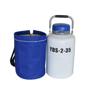 Liquid Nitrogen Dewar 2 Liter Cryo Storage Tank Aluminum Alloy for Bull Semen Farms