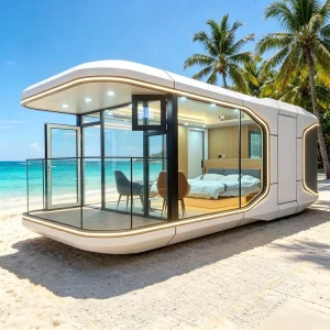 Low Cost Luxury Glamping Space Capsule House Prefab Houses Mobile Waterproof Container House for Resort Hotel Homestay