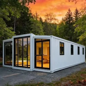 Low Cost Prefabricated Expandable Container House 20ft Double Wing 3 Bedrooms Integrated Kitchen Bathroom Gym Dining Modern