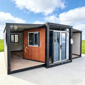 Low Price Prefabricated 40 Container Home Foldable Micro Hotel Warehouse with Detachable Design Casa Panel De Sandwich