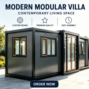 Luxury 10t 20ft 40ft Expandable Container House Prefabricated Modular Home Portable Villa Quick Assembly Damage-Free