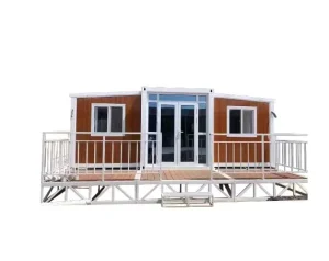 Luxury 20ft 40ft Double Wing Expandable Prefab Container House Foldable Portable Living Cabin Fast Install Office Building