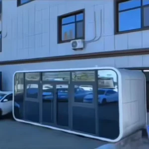Luxury 20ft Container Office Prefab Steel Sandwich Panel Space Capsule Hotel Outdoor Modern Mobile Villa