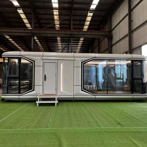 Luxury 20ft or 40ft Modular Shipping Prefab Space Capsule House Container Office Portable apple Home Tiny Cabin House
